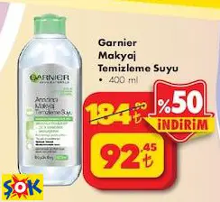 GARNİER MAKYAJ TEMİZLEME SUYU 400 ML GARNİER MAKYAJ TEMİZLEME SUYU 400 ML